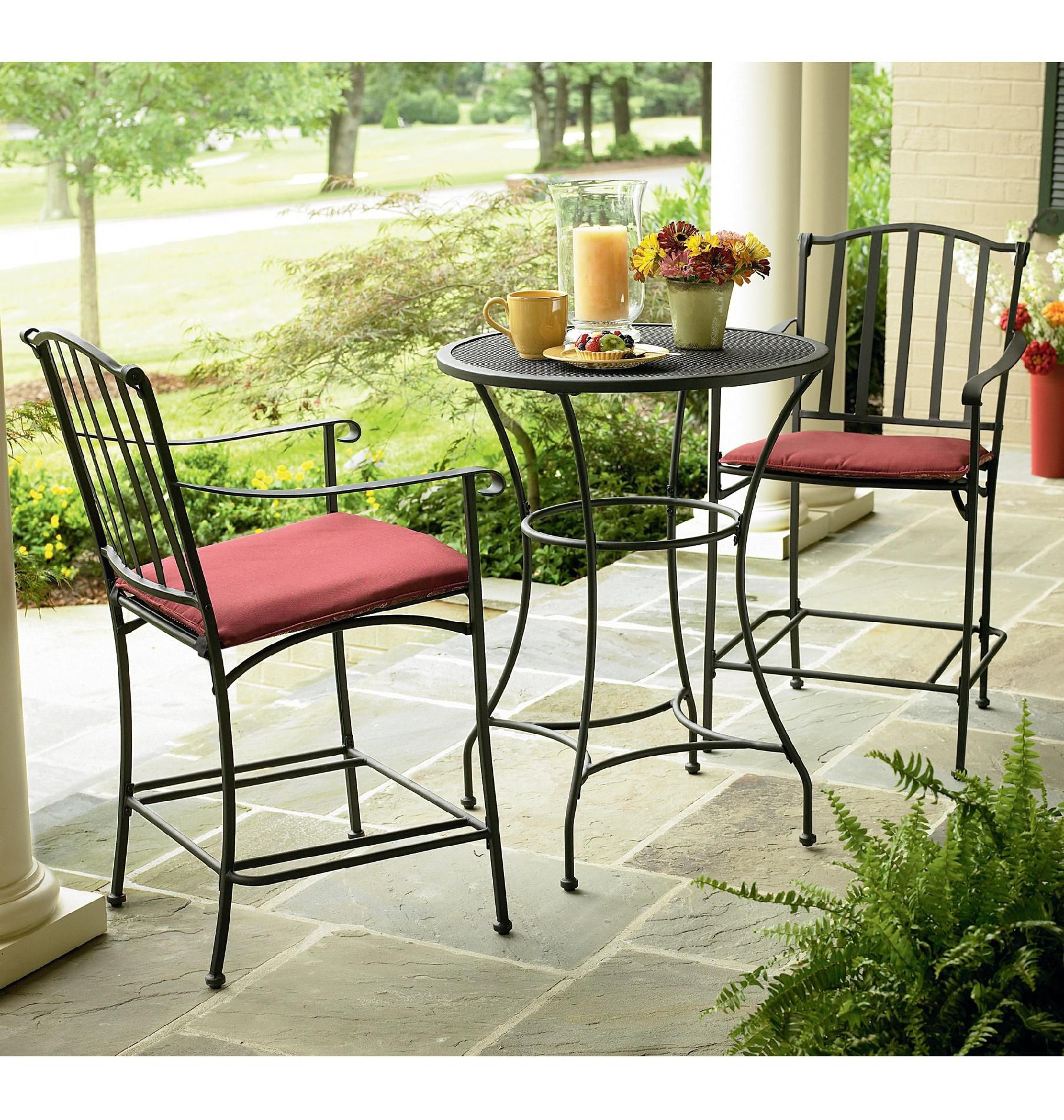 Garden Oasis High Wrought Iron Bistro