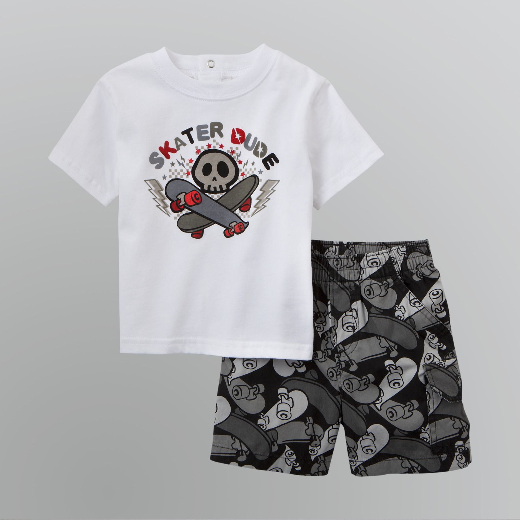 WonderKids Infant & Toddler Boy's Skater Dude TShirt & Shorts Set