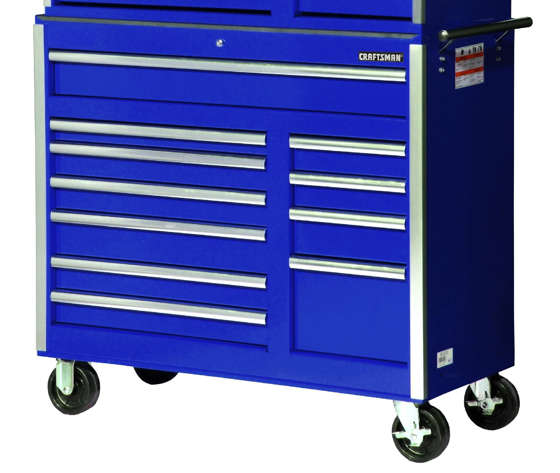 Craftsman 42 11-Drawer Ball Bearing Slides Roller Cabinet Blue
