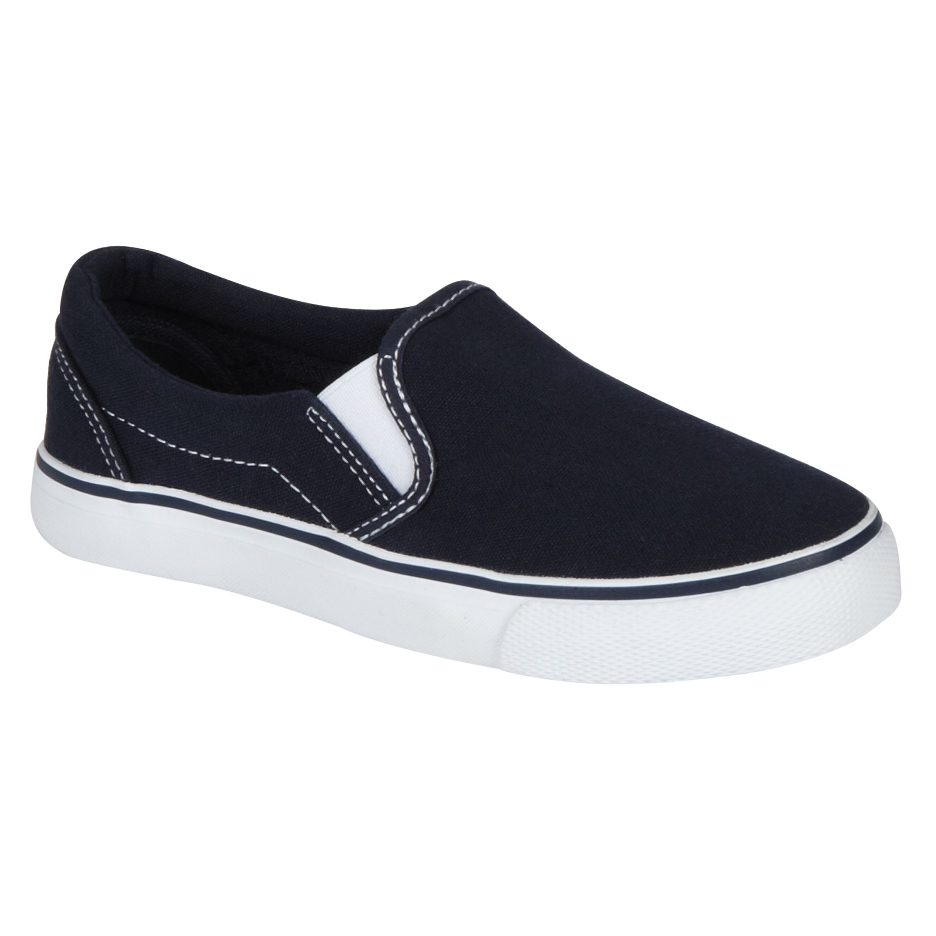 Joe Boxer Youth Unisex Replay Twin Gore Canvas Slip On - Black at Kmart.com