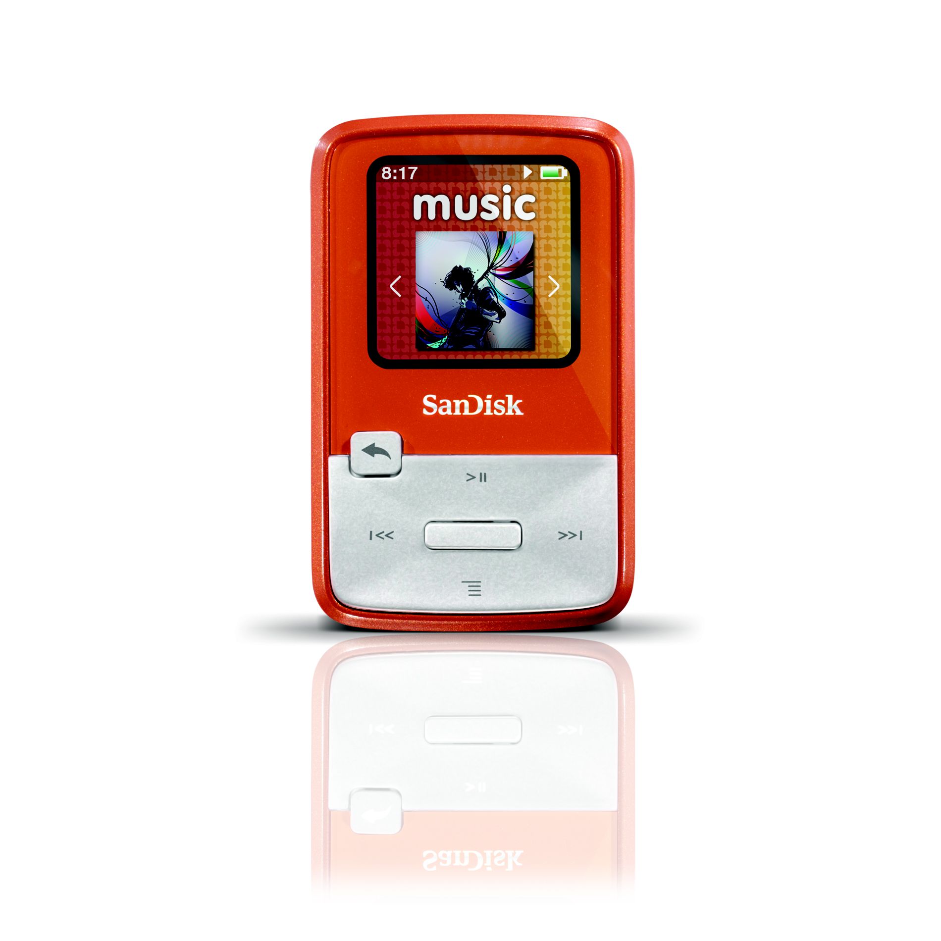 SanDisk SANSA Clip Zip MP3 Player, 4GB Orange