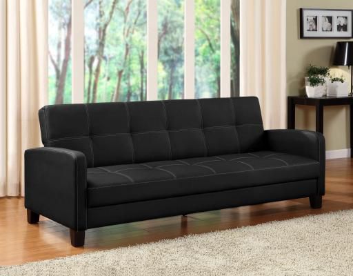 Delaney Black Futon Sofa Sleeper