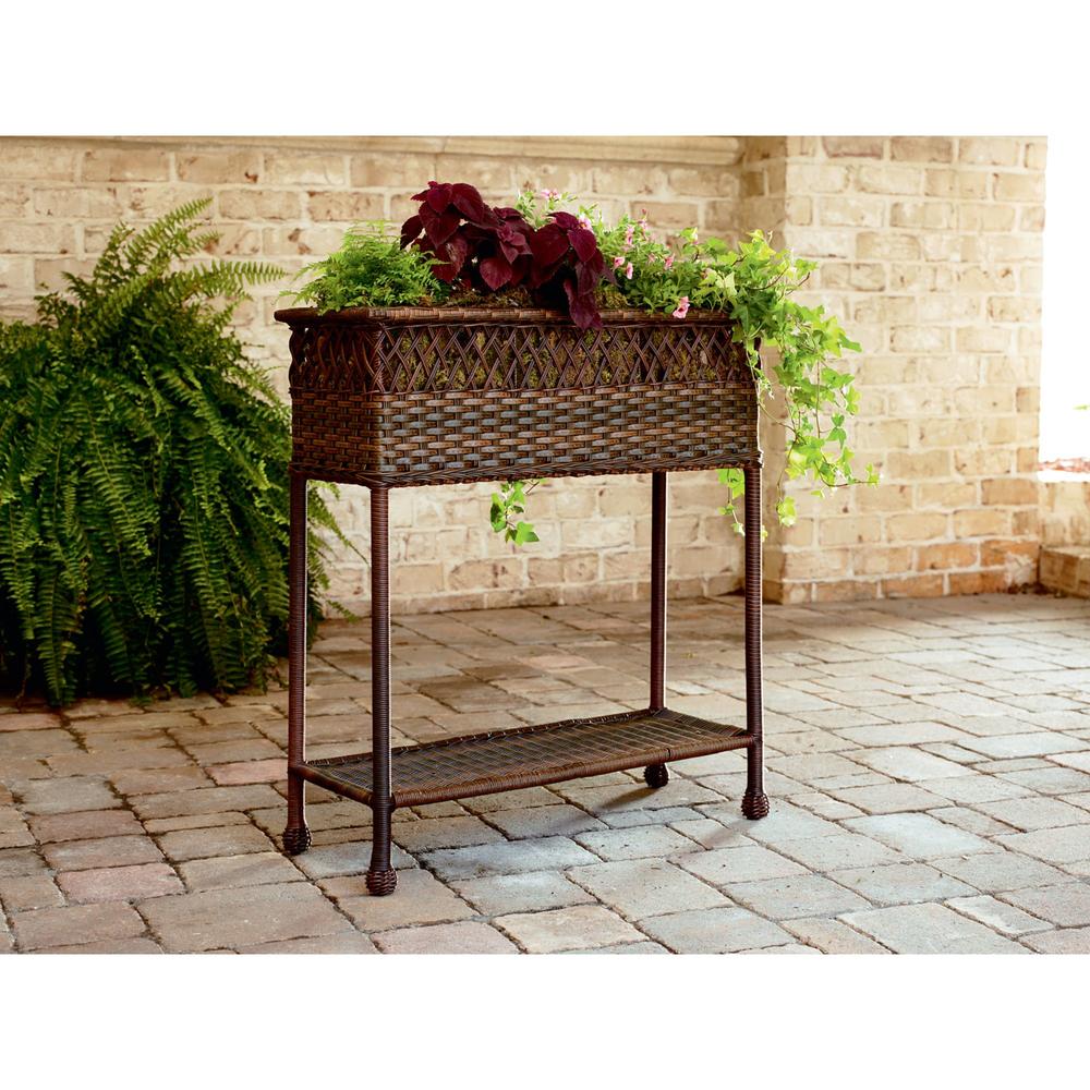 Rectangle Wicker Plant Stand