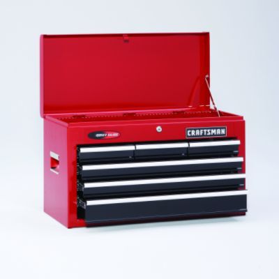 Craftsman-10 Drawer Quiet Glide Combo - Red/Black - Each Item Sold Separately