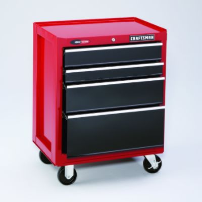 Craftsman-10 Drawer Quiet Glide Combo - Red/Black - Each Item Sold Separately