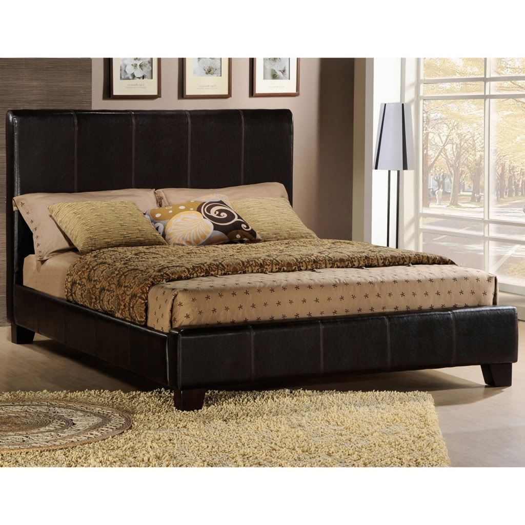 Oxford Creek Full-size Bed in Dark Brown (Bi-cast Faux Leather) at Kmart.com