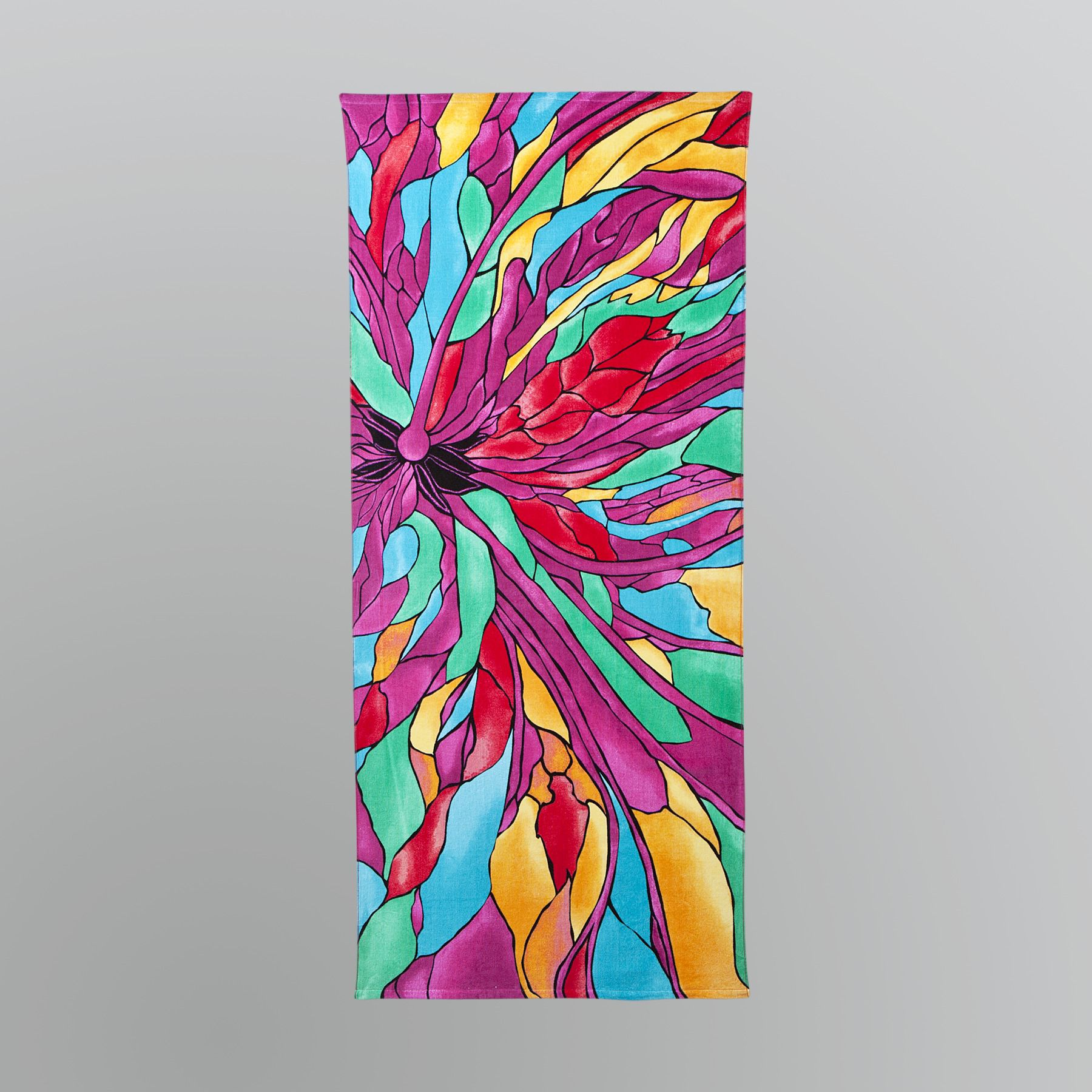 Extra Long Beach Towel - Stained Glass                                                                                           at mygofer.com