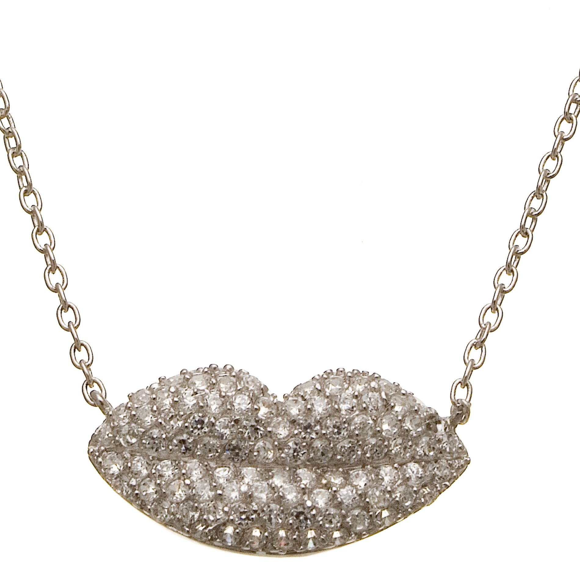 Sofia by Sofia Vergara Ladies Cubic Zirconia Lip Necklace at Kmart.com