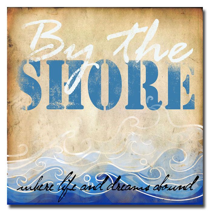 Trademark Art "By the Shore" Canvas Art by Working Girls Design