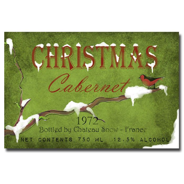 Trademark Art "Chirstmas Cabrenet" Canvas Art by Working Girls Design