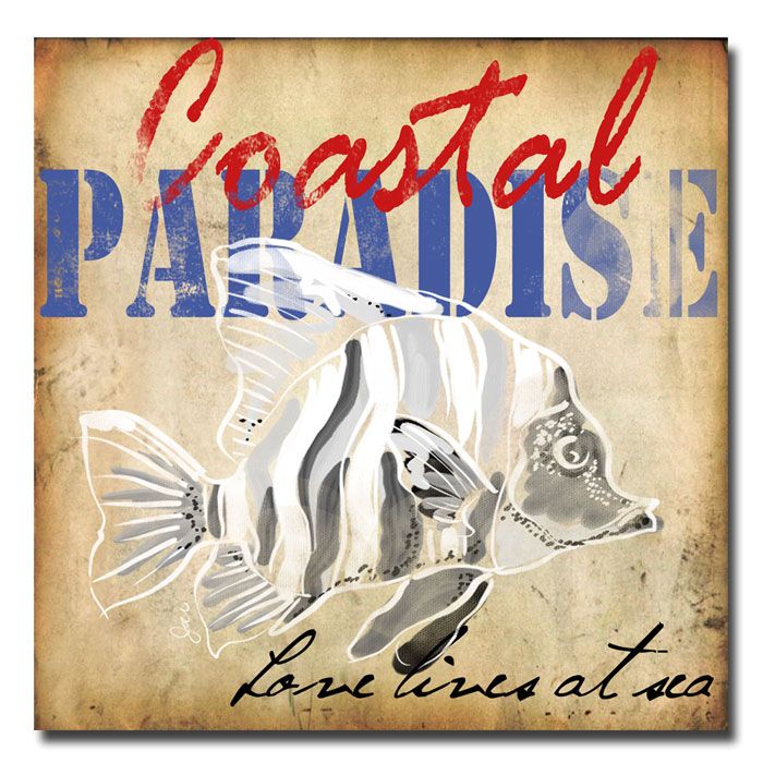 Trademark Art "Coastal Paradise II" Canvas Art by Working Girls Design