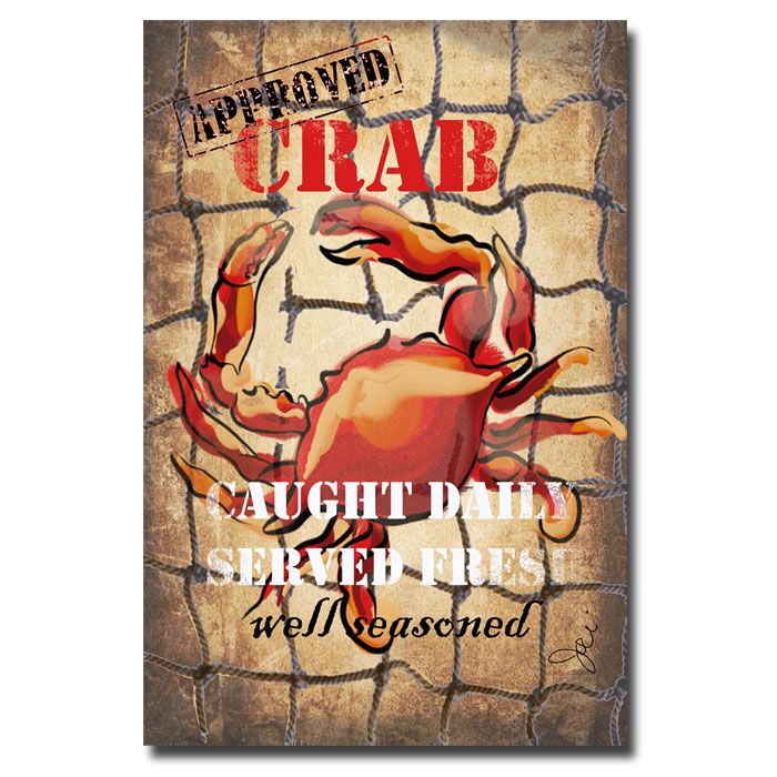 Trademark Art "Crab Box" Canvas Art by Working Girls Design