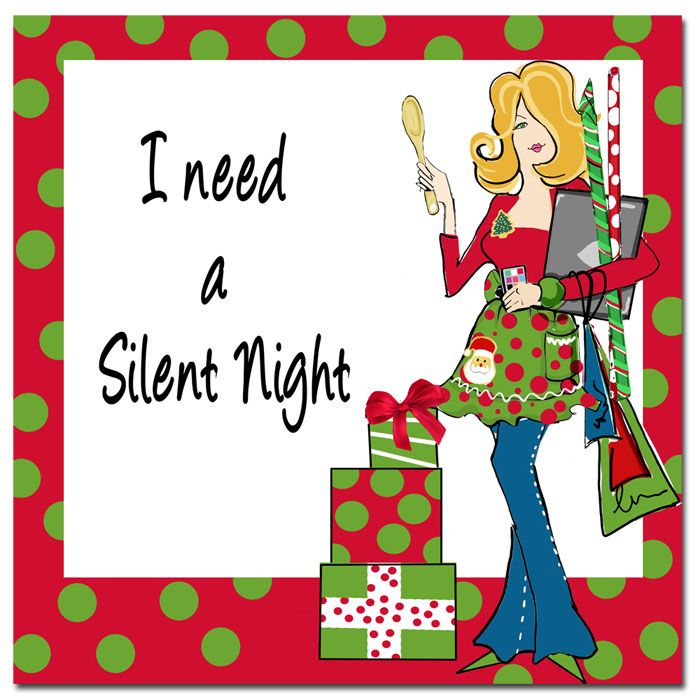 Trademark Art "Silent Night" Canvas Art by Working Girls Design