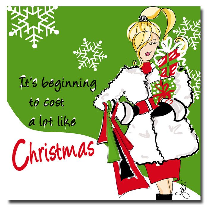 Working Girls Design 'Cost Like Christmas' Canvas Art