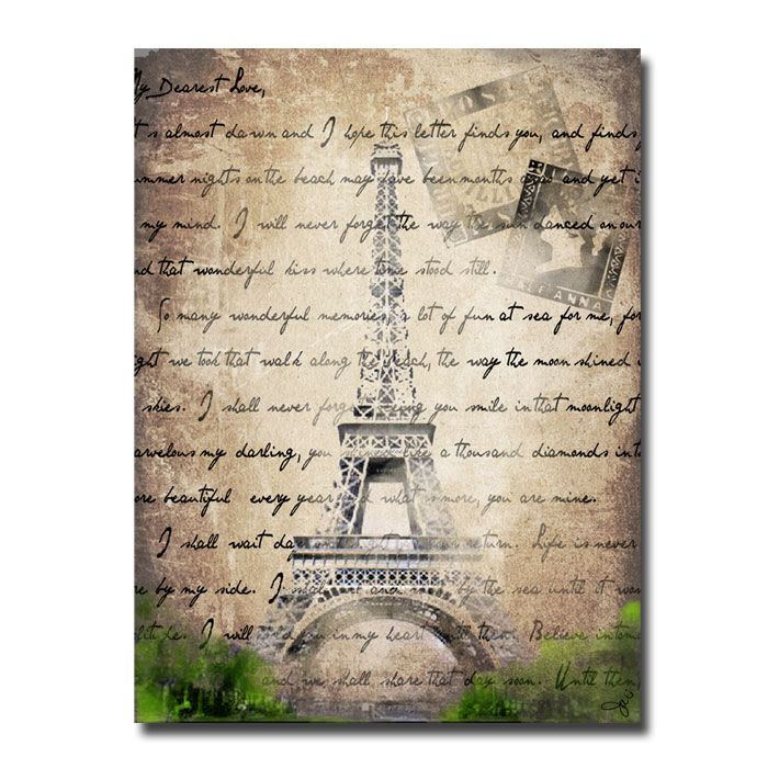 Trademark Art "Paris" Canvas Art by Working Girls Design