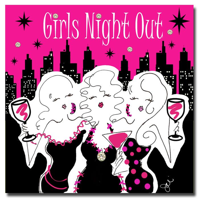 Trademark Art "Girls Night Out" Canvas Art by Working Girls Design