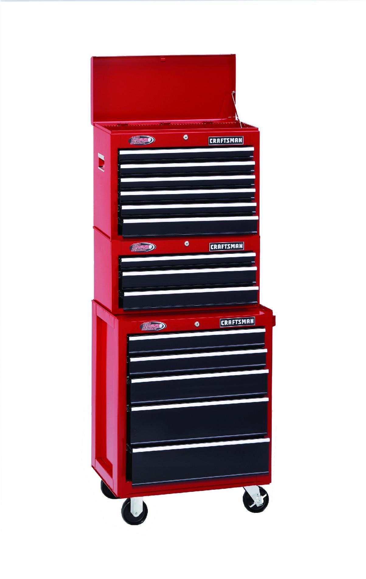 Craftsman 14 Drawer 26 in. Ball Bearing Combo - Red/Black - Each Item Sold Separately at Kmart.com