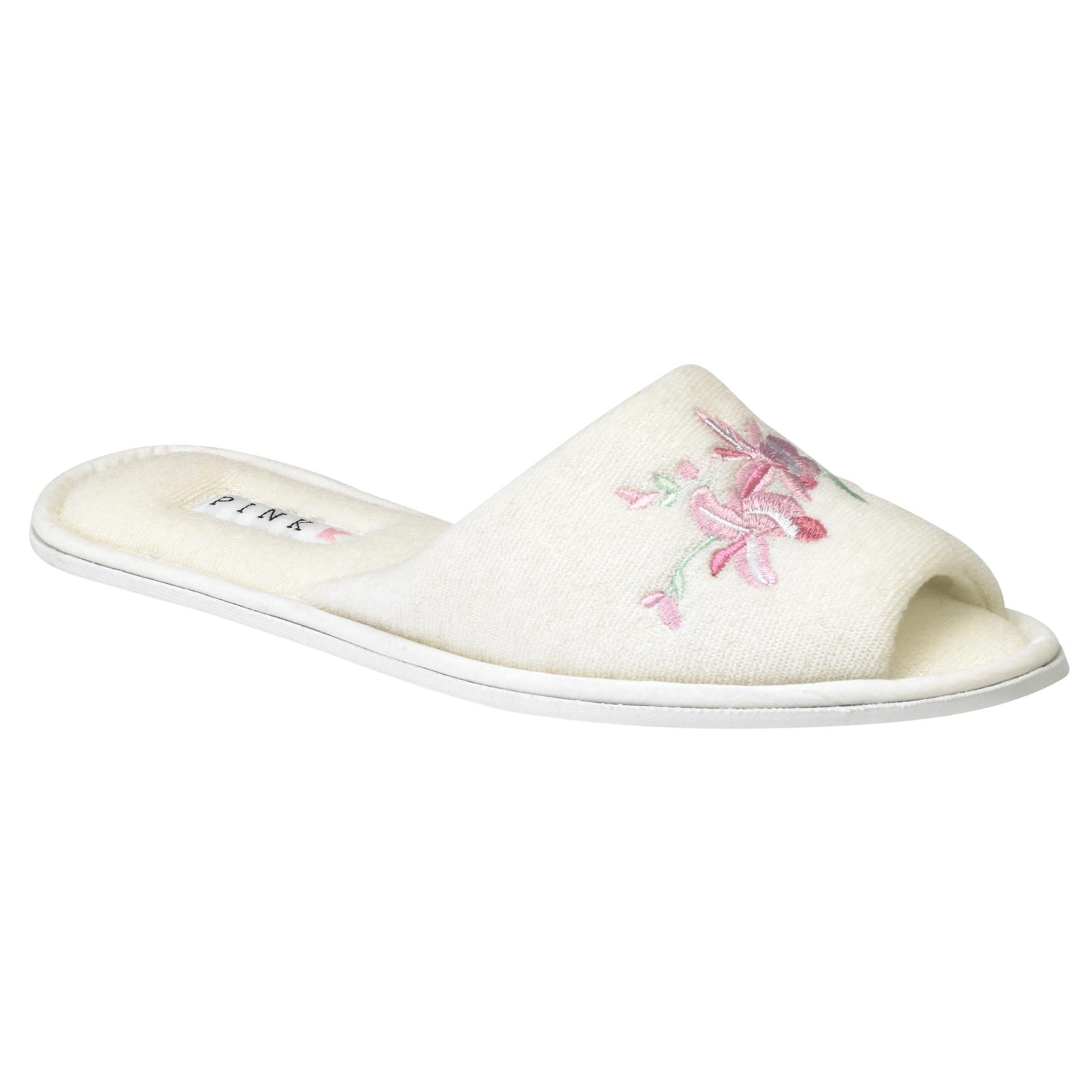 Pink K Women's Brenton Peep Toe Slipper - Ivory at Kmart.com