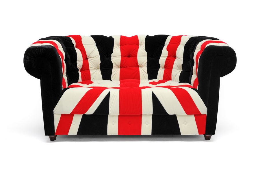Baxton Union Black Velveteen Modern Chesterfield Loveseat at Kmart.com