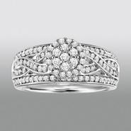 ... Cttw. Round Cut Diamonds Engagement Ring Sterling Silver at Sears