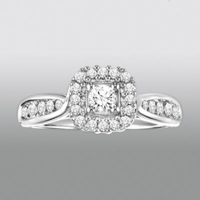 Promise Your Love 1/2 Cttw. Round Cut Diamonds Engagement Ring Sterling Silver at Kmart.com