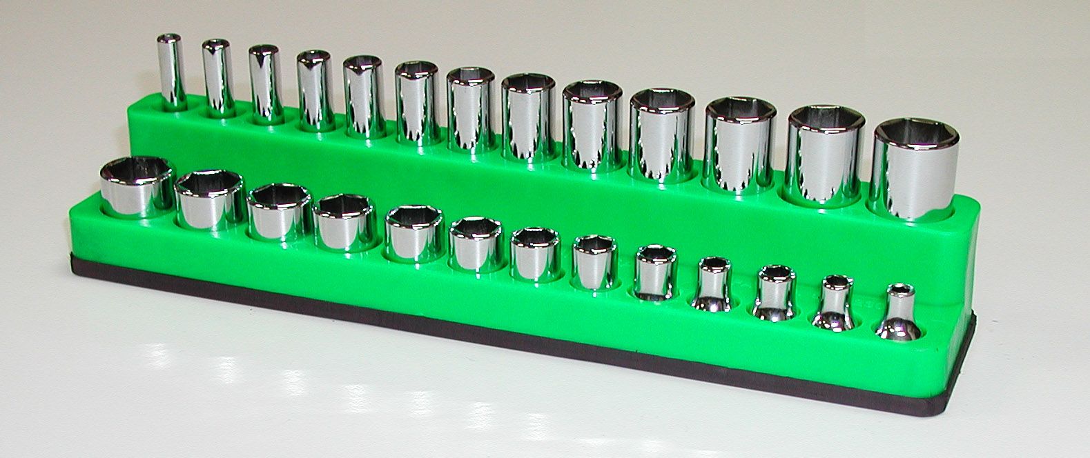 Mechanics Time Savers 1/4 inch Drive Shallow/Deep in Neon Green