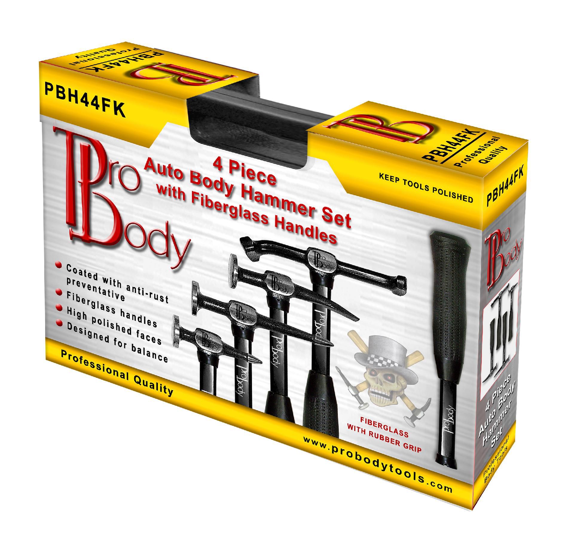 Mechanics Time Savers 4 PIECE BODY/HAMMER SET W/ FIBERGLASS HANDLES