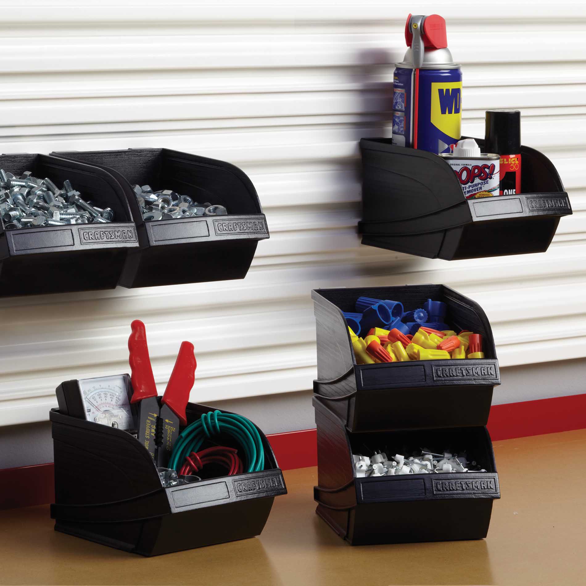 Craftsman VersaTrack&trade; 6-Pack Plastic Bins at Craftsman.com