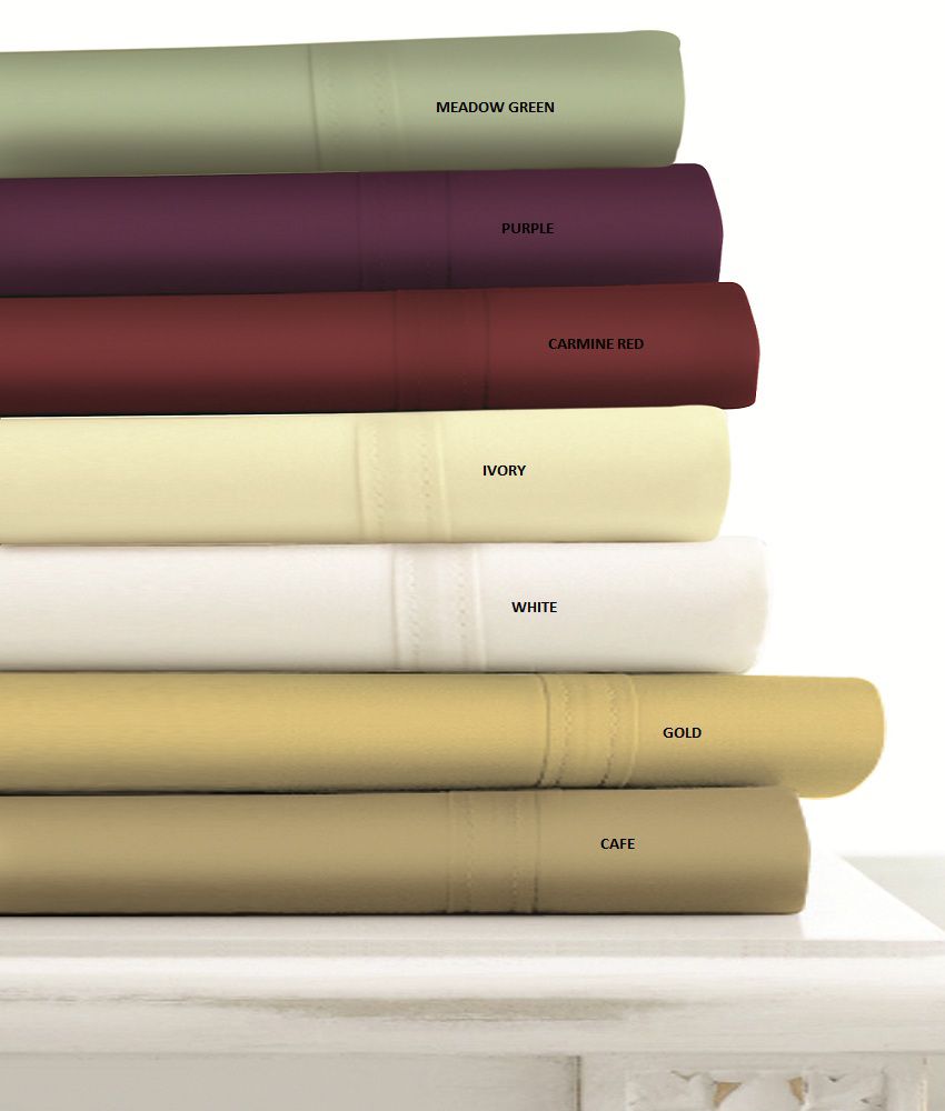 Tribeca Living Egyptian Cotton 500 Thread Count Extra Deep Pocket Sheet Set Queen Ivory at Kmart.com