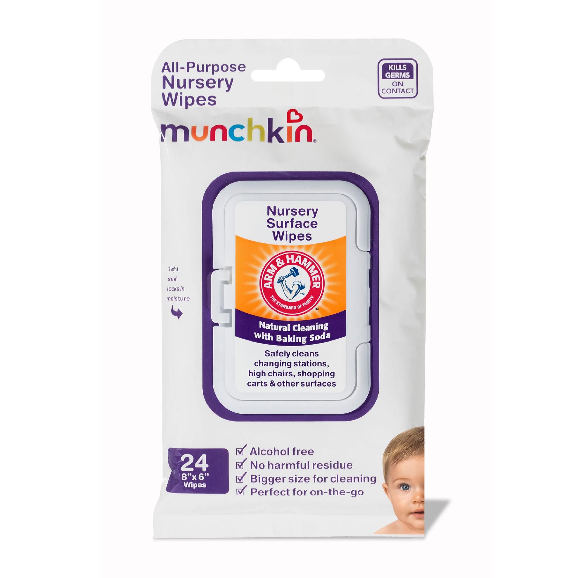 Arm & Hammer All-Purpose Nursery Wipes, Natural Cleaning With Baking Soda, 24 wipes                                              at mygofer.com