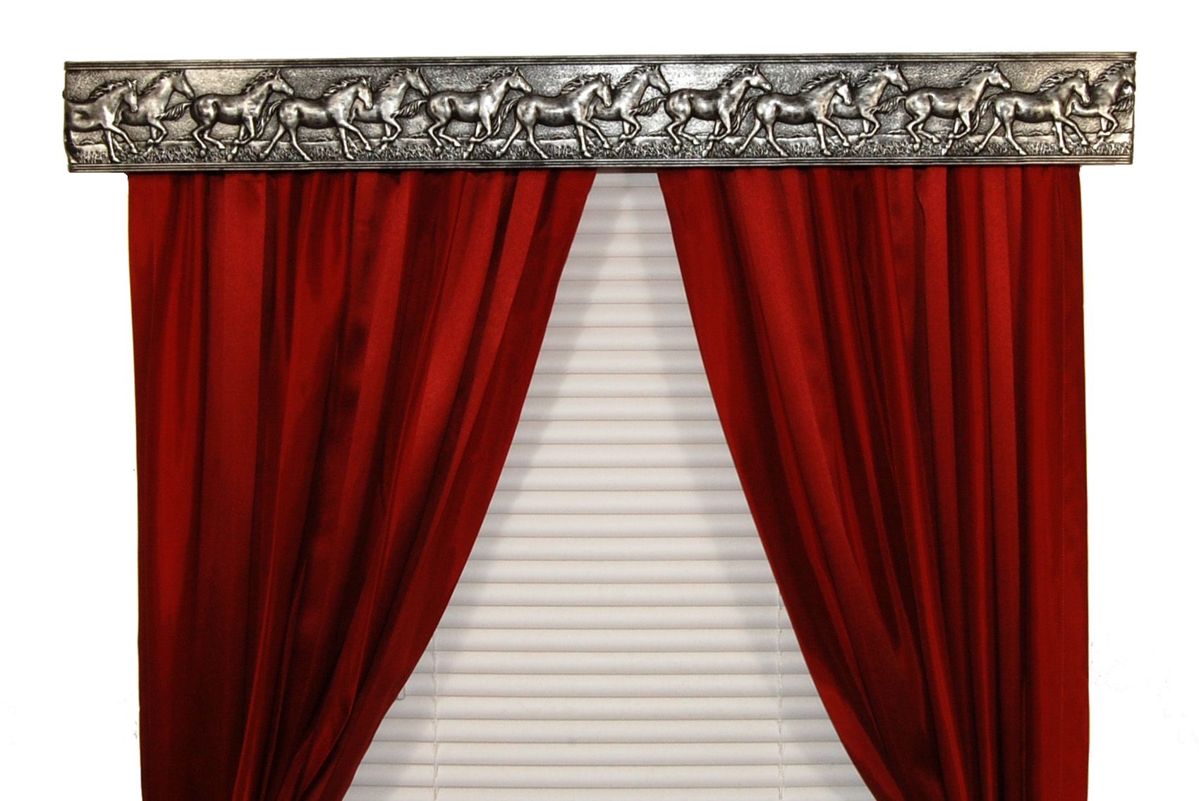 BCL Drapery Hardware, Curtain Rod Valance, Wild Horses on Handcrafted Solid Steel Frame, Antique Silver Finish, 68-Inch at Kmart.com