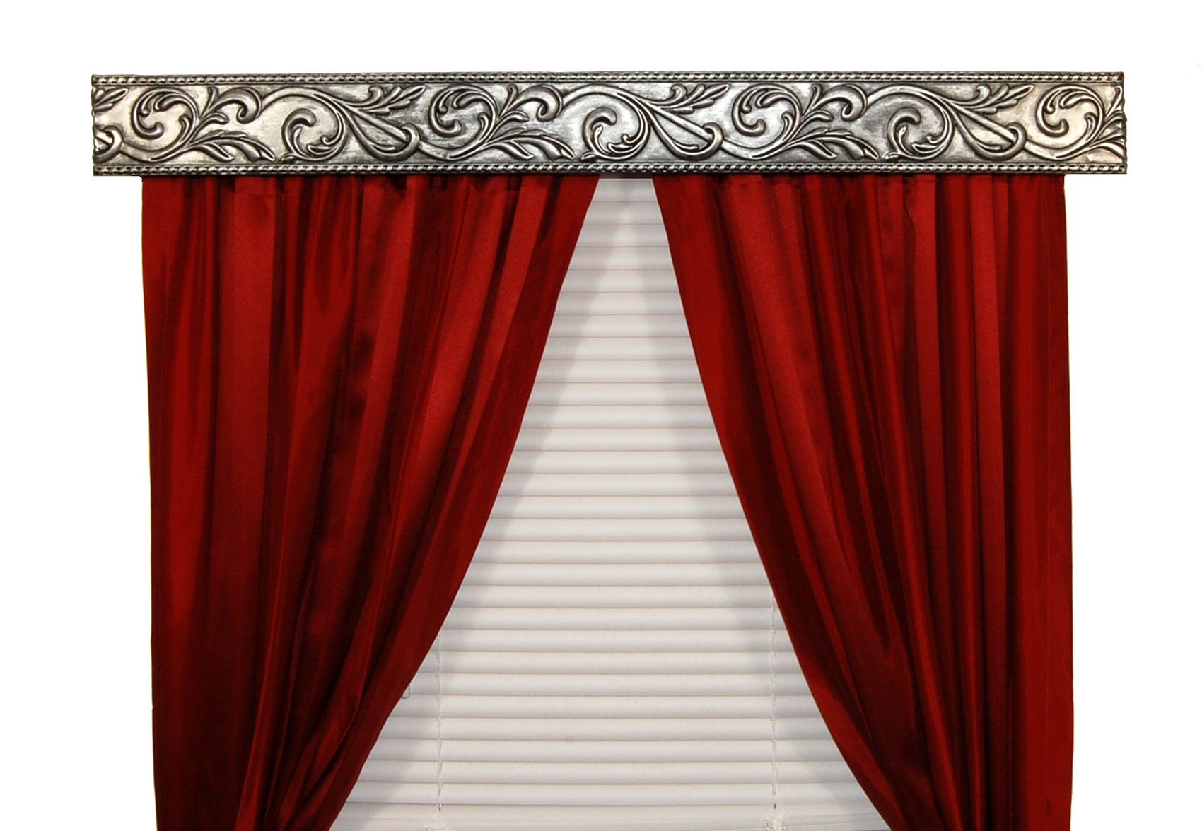 BCL Drapery Hardware, Curtain Rod Valance, Acanthus Vine on Handcrafted Solid Steel Frame, Antique Silver Finish, 82-Inch at Sears.com