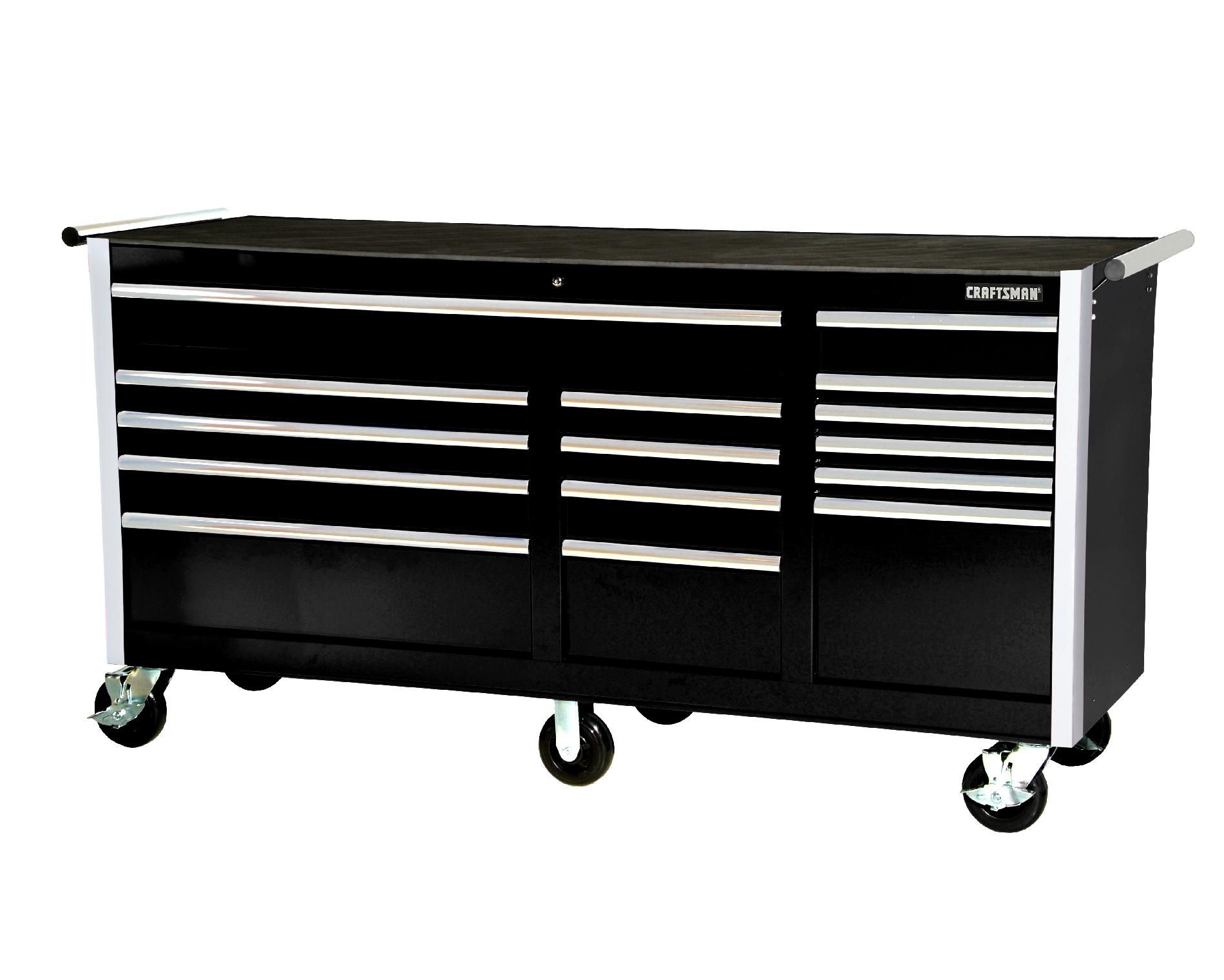 Craftsman 75 15-Drawer Ball Bearing Slides Roller Cabinet Black
