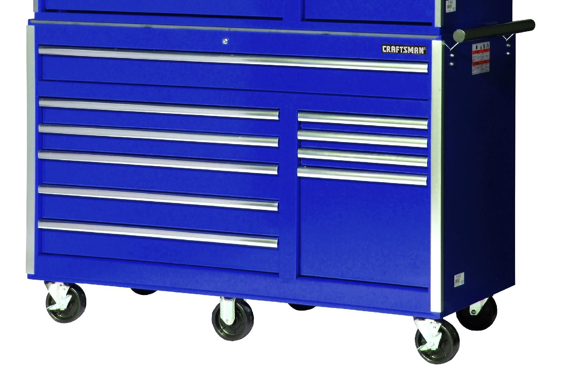 Craftsman 56 10-Drawer Ball Bearing Slides Roller Cabinet Blue