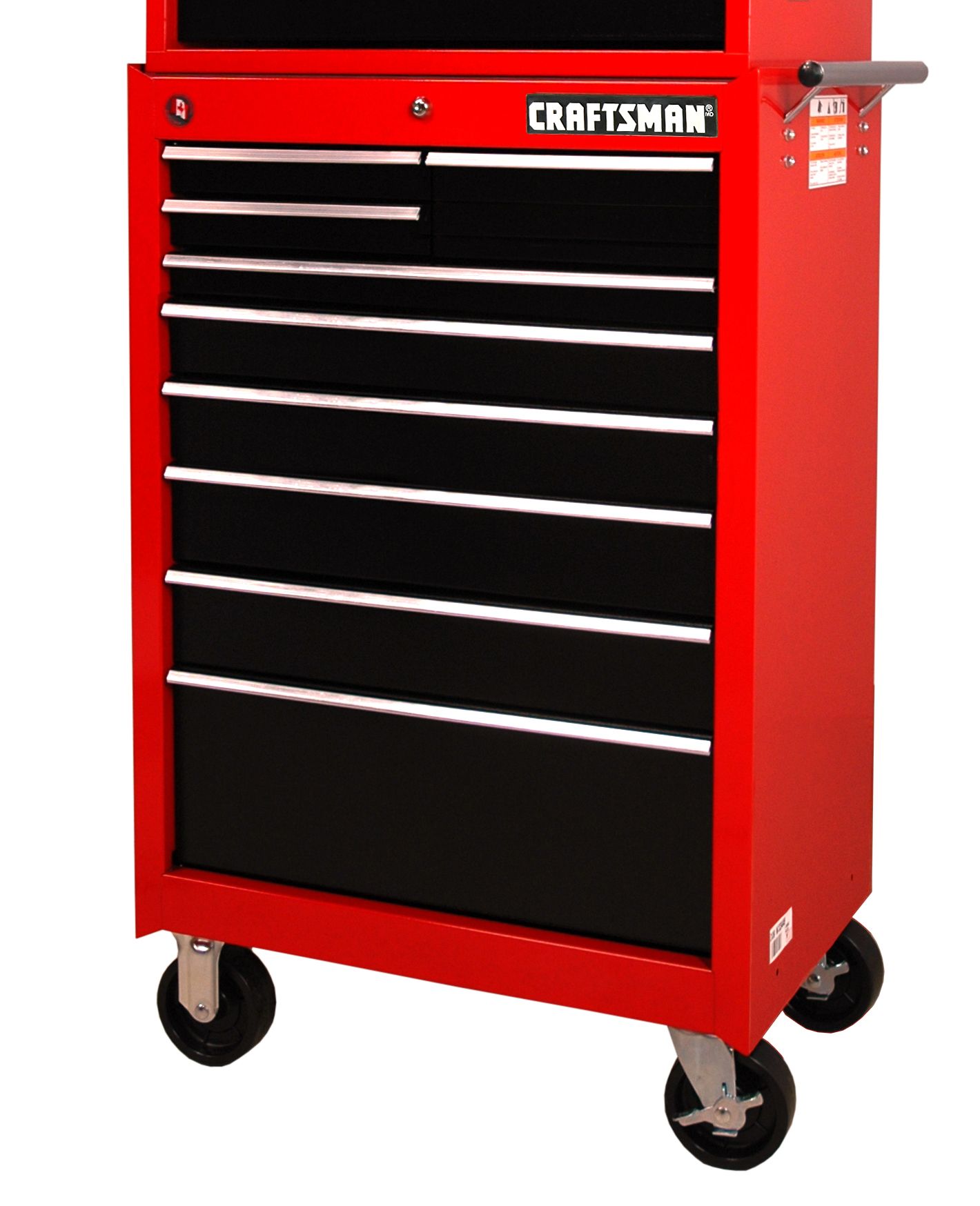 Craftsman 27 9-Drawer Ball Bearing Slides Roller Cabinet Red&Black