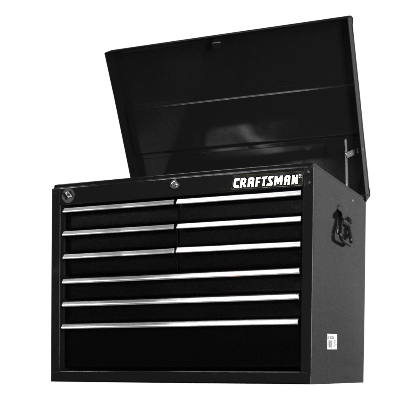 Craftsman 27 9-Drawer Ball Bearing Slides Top Chest Black