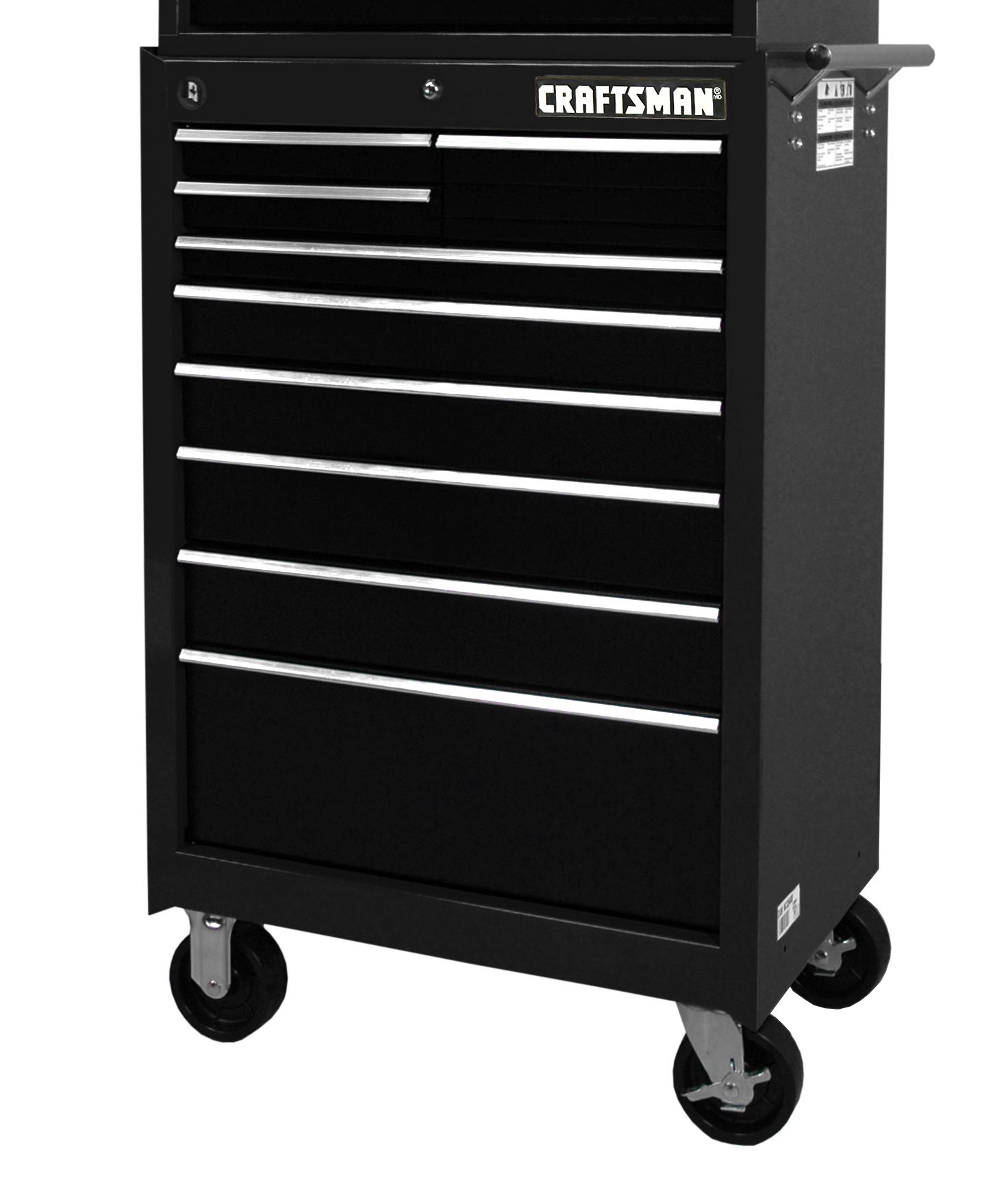 Craftsman 27 9-Drawer Ball Bearing Slides Roller Cabinet Black
