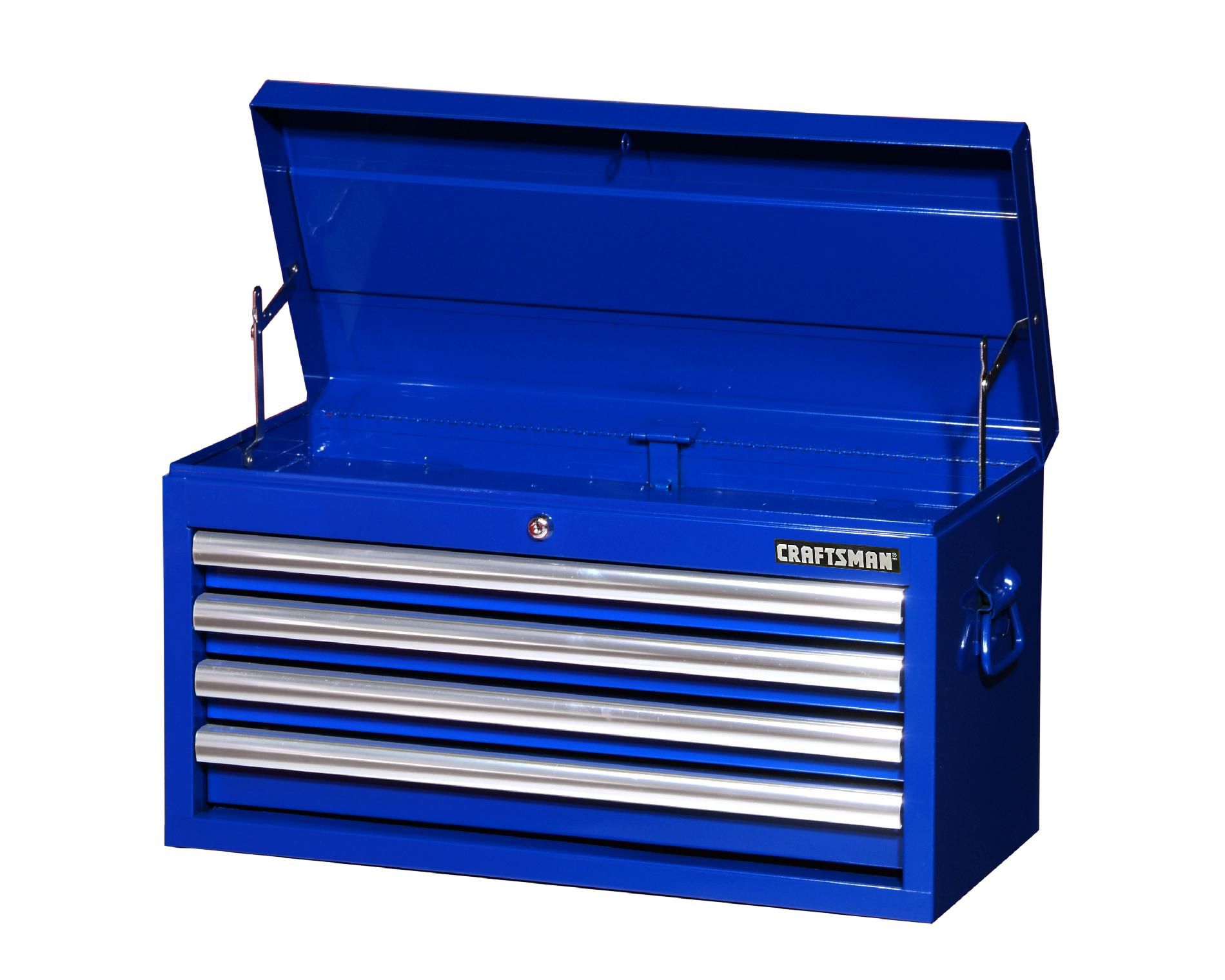 Craftsman 27 4-Drawer Ball Bearing Slides Top Chest Blue