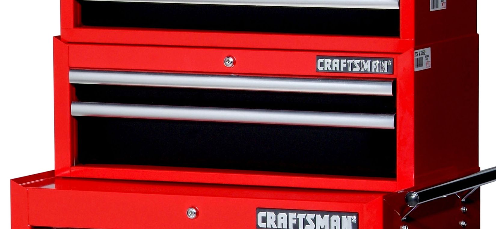Craftsman 27 2-Drawer Ball Bearing Slides Intermediate Chest Red&Black