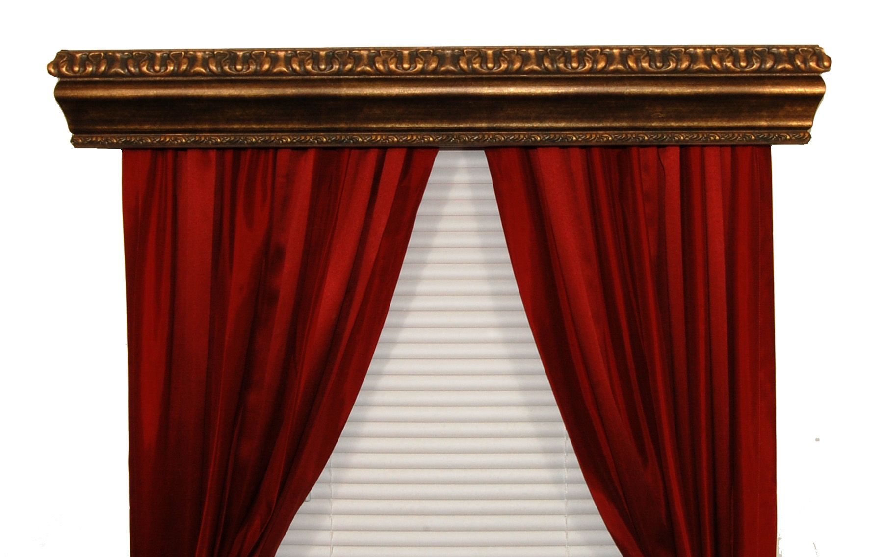 BCL Drapery Hardware, Double Curtain Rod Cornice, Marion Custom Moulding, Siena Gold Finish, 68-Inch at Kmart.com