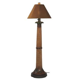 Patio Living Concepts Bark color Palm 60 inch Floor Lamp with Teak ...