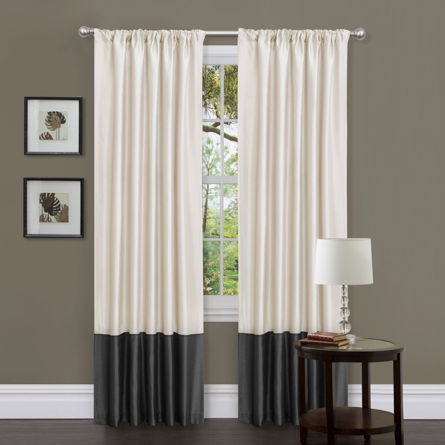 Lush Decor Milione Fiori Window Panel Pair Black/White at Kmart.com