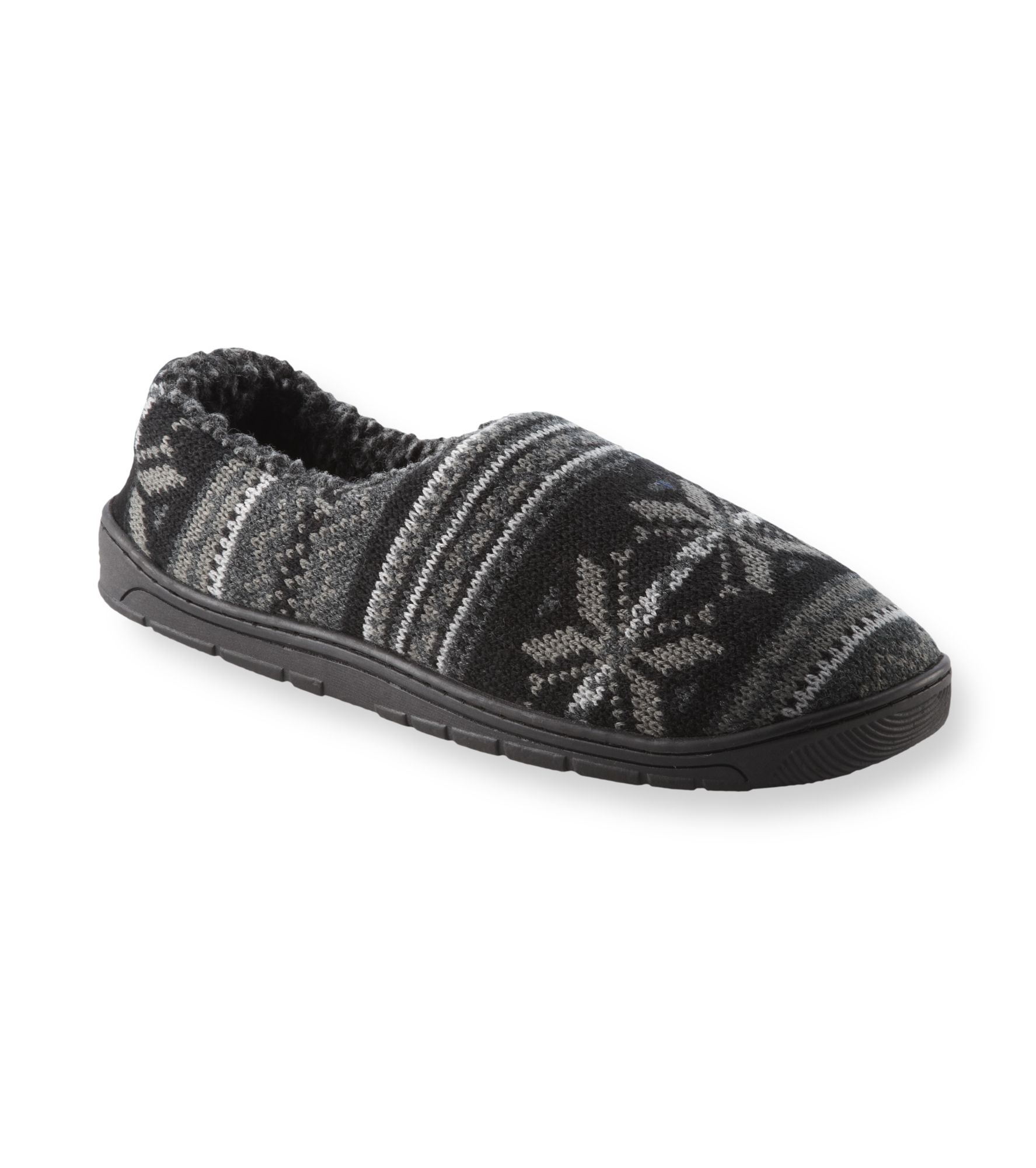 MUK LUKS® John Fairisle Full Foot Slipper - Black at Kmart.com