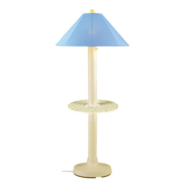 Patio Living Concepts Bisque Catalina II 63.5 inch high Floor Lamp with Table and Sky Blue shade at Kmart.com