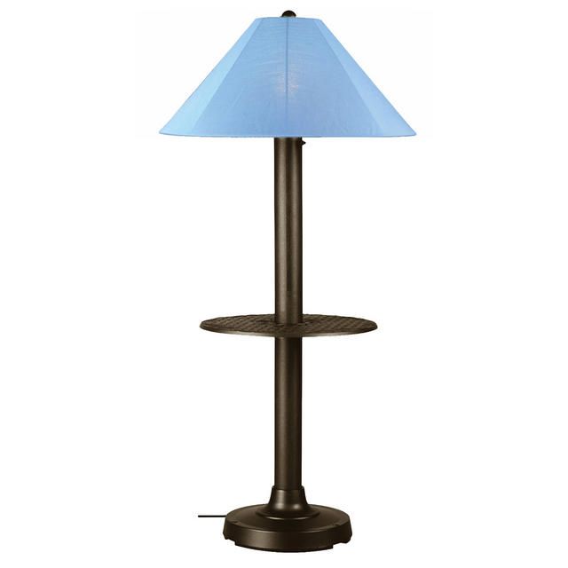 Patio Living Concepts Bronze  Catalina II 63.5 inch high Floor Lamp with Table and Sky Blue shade at Kmart.com