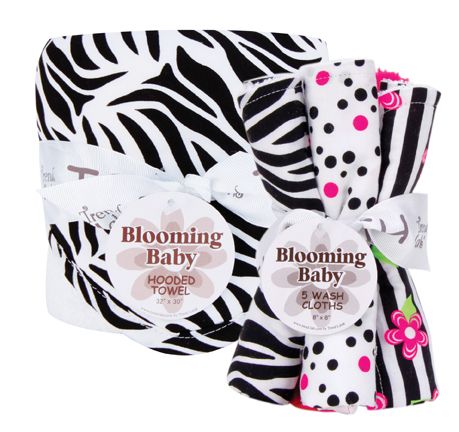 Trend-Lab Black & White Zebra Hooded Towel and Wash Cloth at Kmart.com