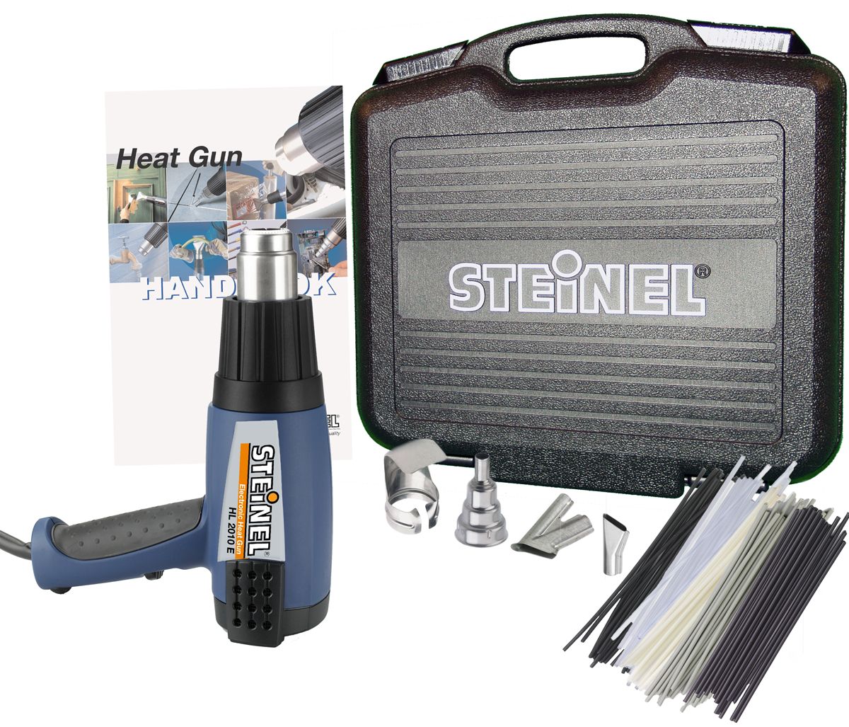 STEINEL® Professional Heat Gun Plastic Welding Kit with HL2010E IntelliTemp Heat Gun with LCD Temperature Display STEINEL® Professional Heat Gun Plastic Welding Kit with HL2010E IntelliTemp Heat Gun with LCD Temperature Display