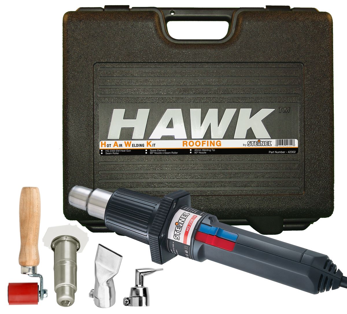 STEINELA Industrial Heat Gun Hawk Roofing Kit with HG2300EM