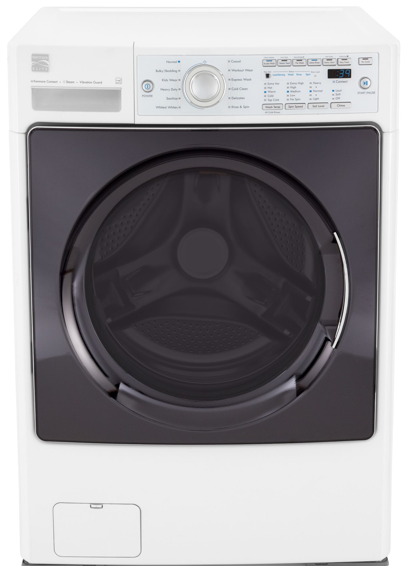 Kenmore Elite 4.0 cu. ft. Front-Load Steam Washer - White 4.0 cu.ft. - 4.5 cu.ft.