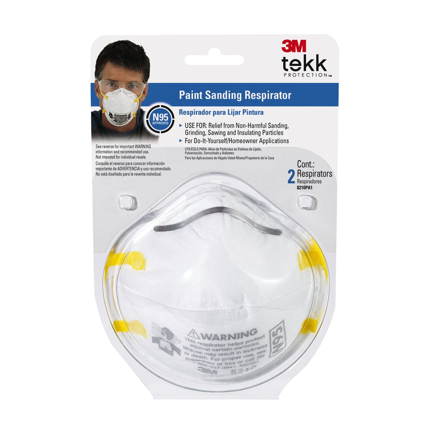 3M Sanding and Fiberglass Respirator with valve 1 pack Tools